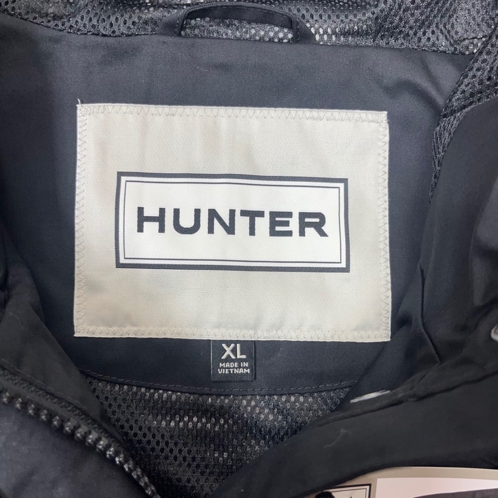 Hunter Ladies Water Resistant Cotton Smock Jacket Black XL Hooded Drawstring - Picture 5 of 6